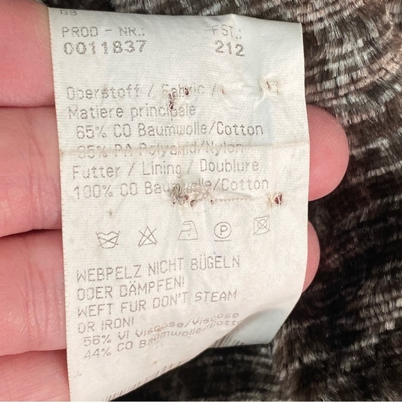 Reversible Coat Jolipel by Niedieck Size Med Button Up Winter Trench Faux Fur - Picture 9 of 12
